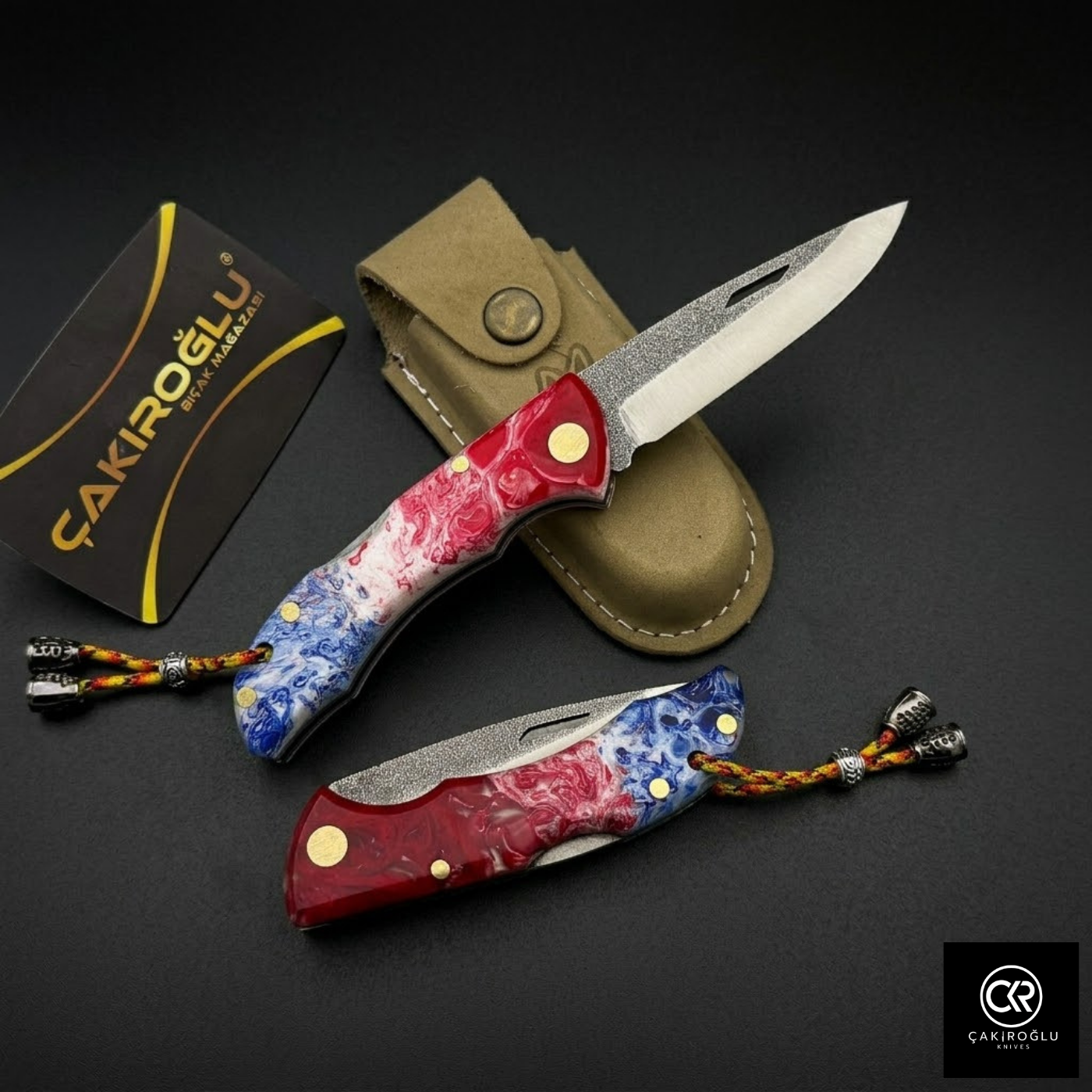 Showy Series Epoxy Version Handcrafted Custom Folding Knife - N690 Böhler Steel