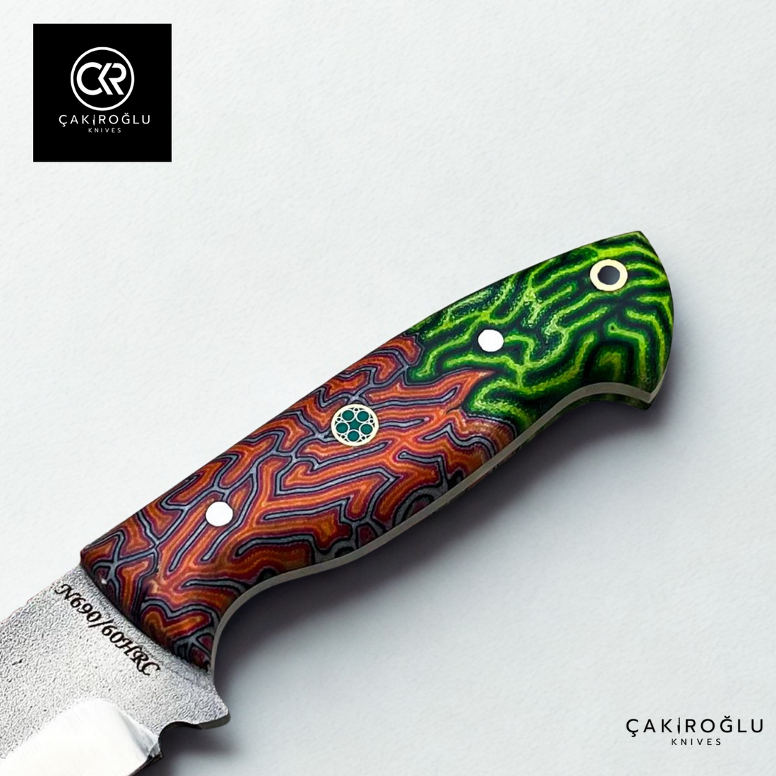 Handcrafted Custom-made Böhler N690 Steel & G-carta Handle Hunting Knife