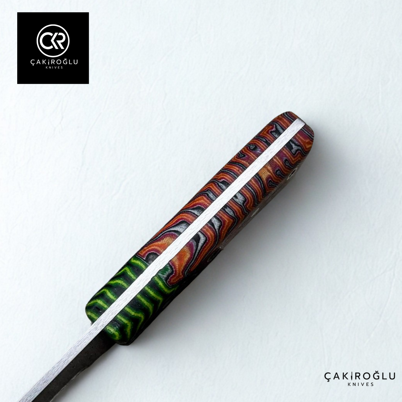 Handcrafted Custom-made Damascus Steel & G-carta Handle Tanto Model Hunting Knife