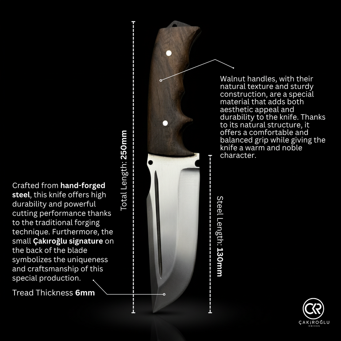 Çakıroğlu Robin - Completely Original Hand-Forged Custom Hunting Knife