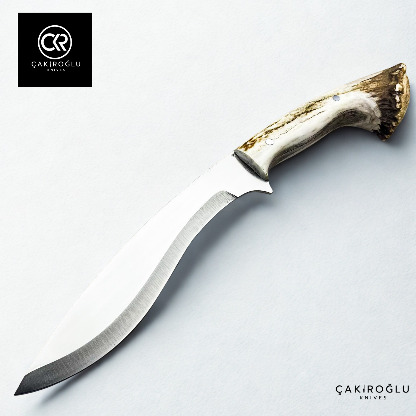 Handcrafted Custom Kukri - Root Stag Horn Handle