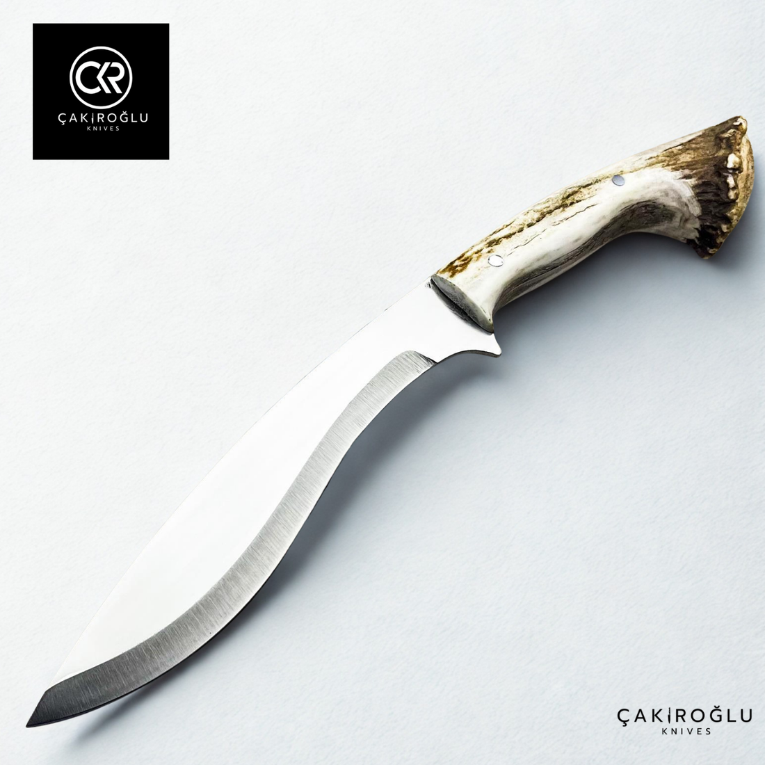 Handcrafted Custom Kukri - Root Stag Horn Handle