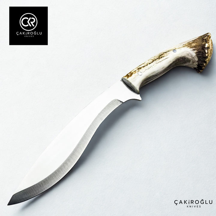 Handcrafted Custom Kukri - Root Stag Horn Handle