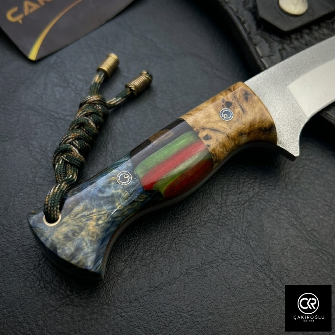 Çakıroğlu Handmade Custom-made Böhler N690 Steel & Stabilized Hybrid Handle Kukri