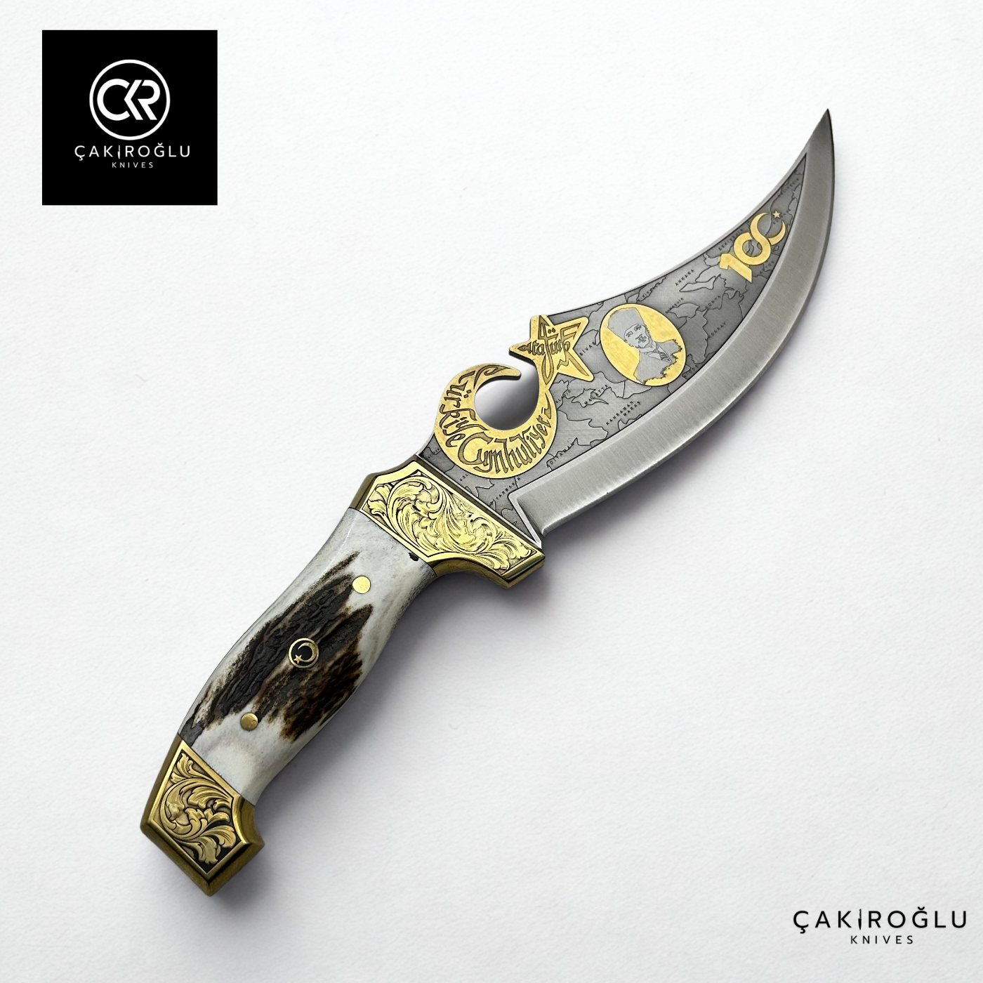 100th Anniversary Limited Edition Collectible Knife - Gold Engravings & Special Velvet Box