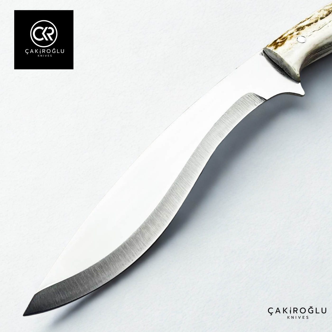 Handcrafted Custom Kukri - Root Stag Horn Handle