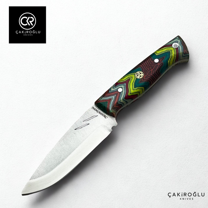 Handcrafted Custom-made Böhler N690 Steel & G-carta Handle Hunting Knife