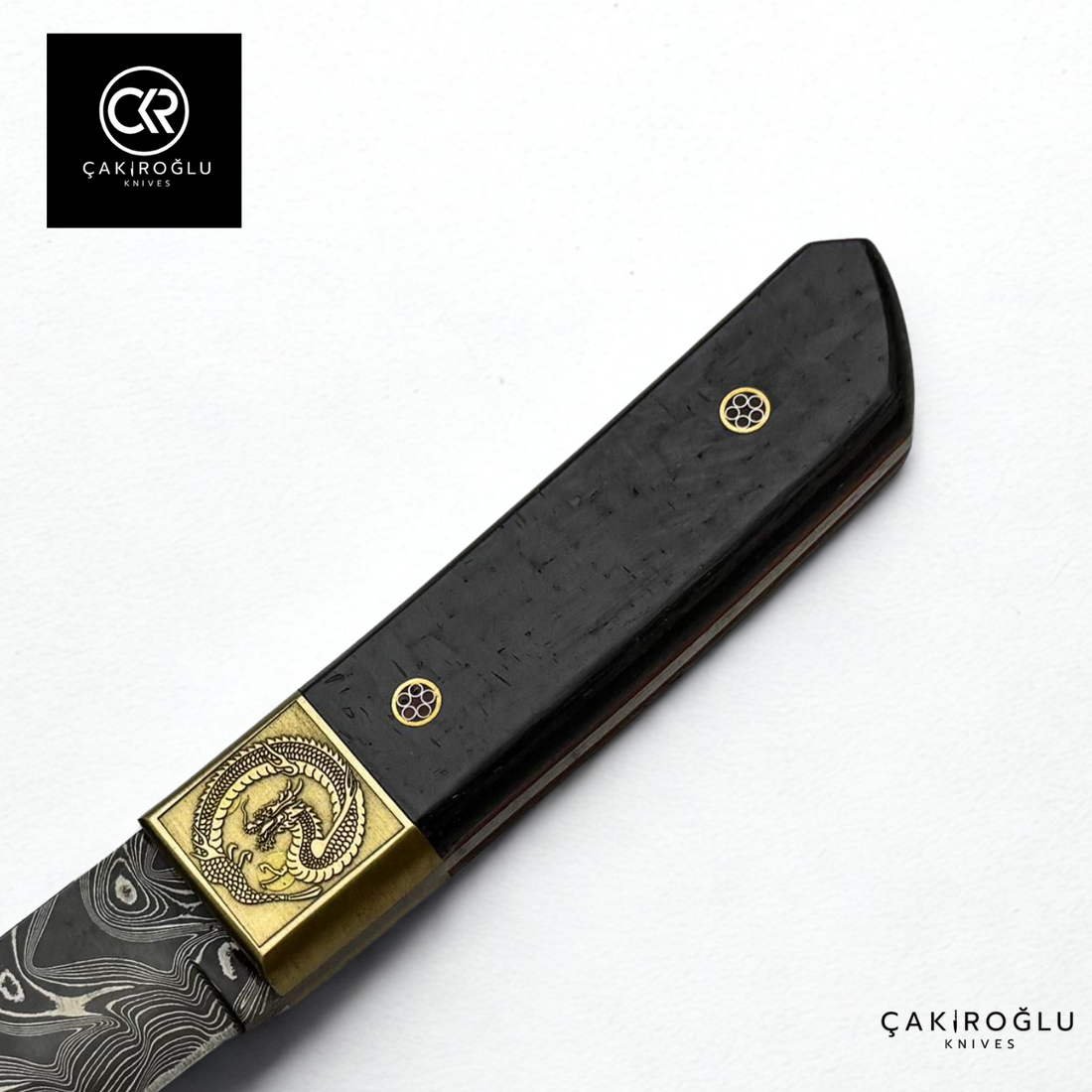 Tanto Dragon - Handcrafted Damascus Steel Hunting Knife