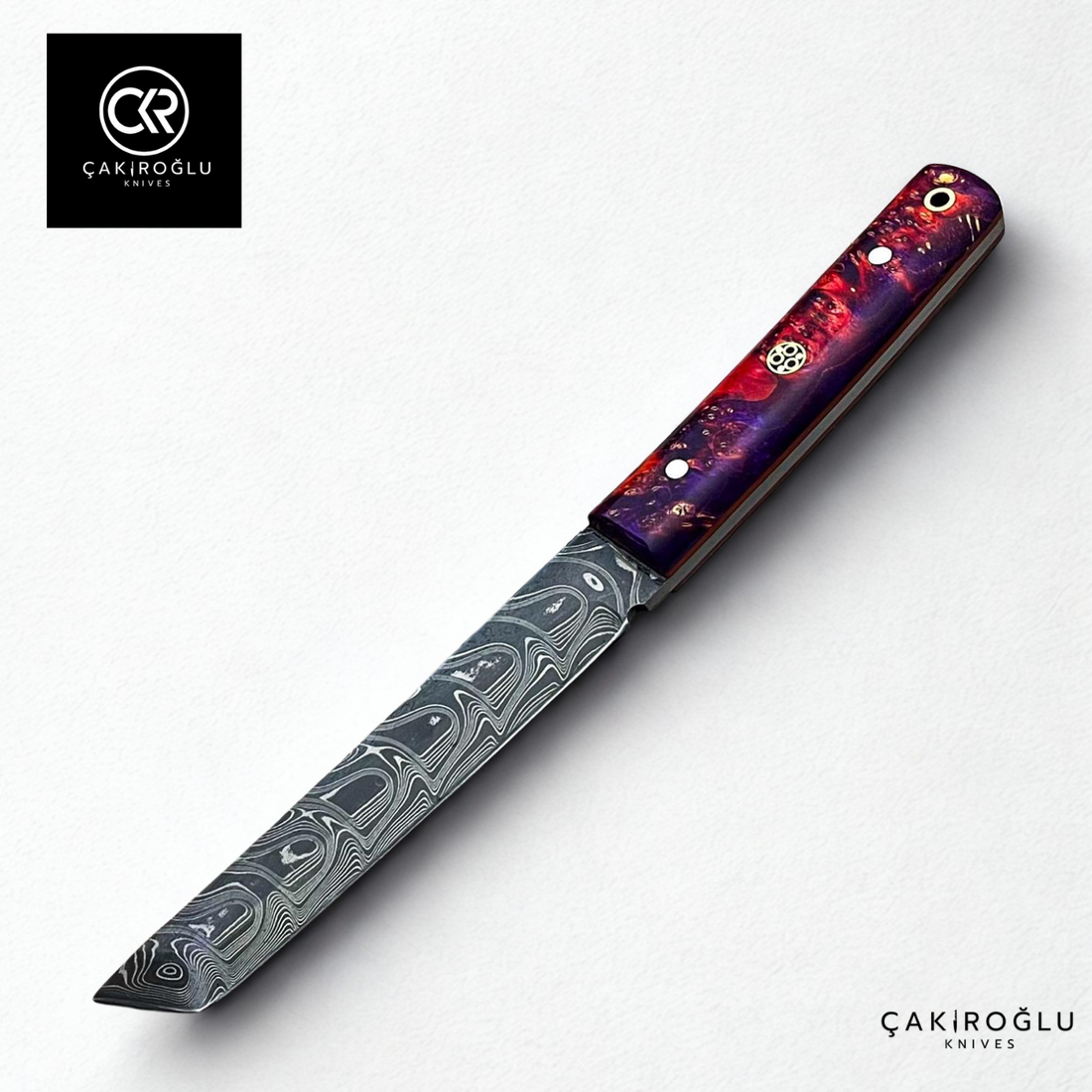 Tanto Kaminari - Handcrafted Custom-made Damascus Steel Tanto Model Hunting Knife