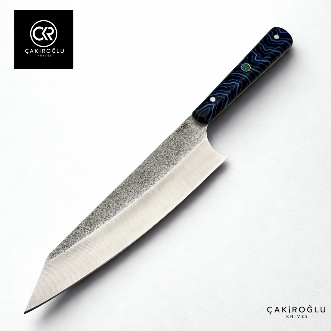 Kiritsuke Model Handcrafted Chef Knife - Böhler N690 Steel & G-carta Handle