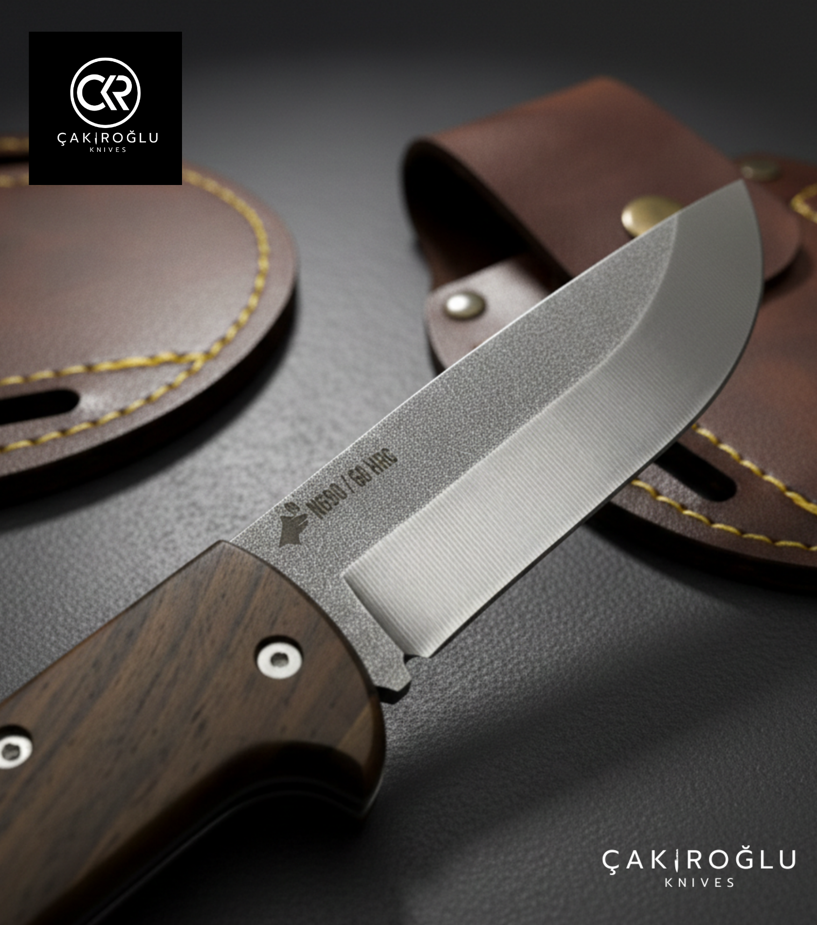 Göxon Börü - Walnut Root Handle Handcrafted Knife