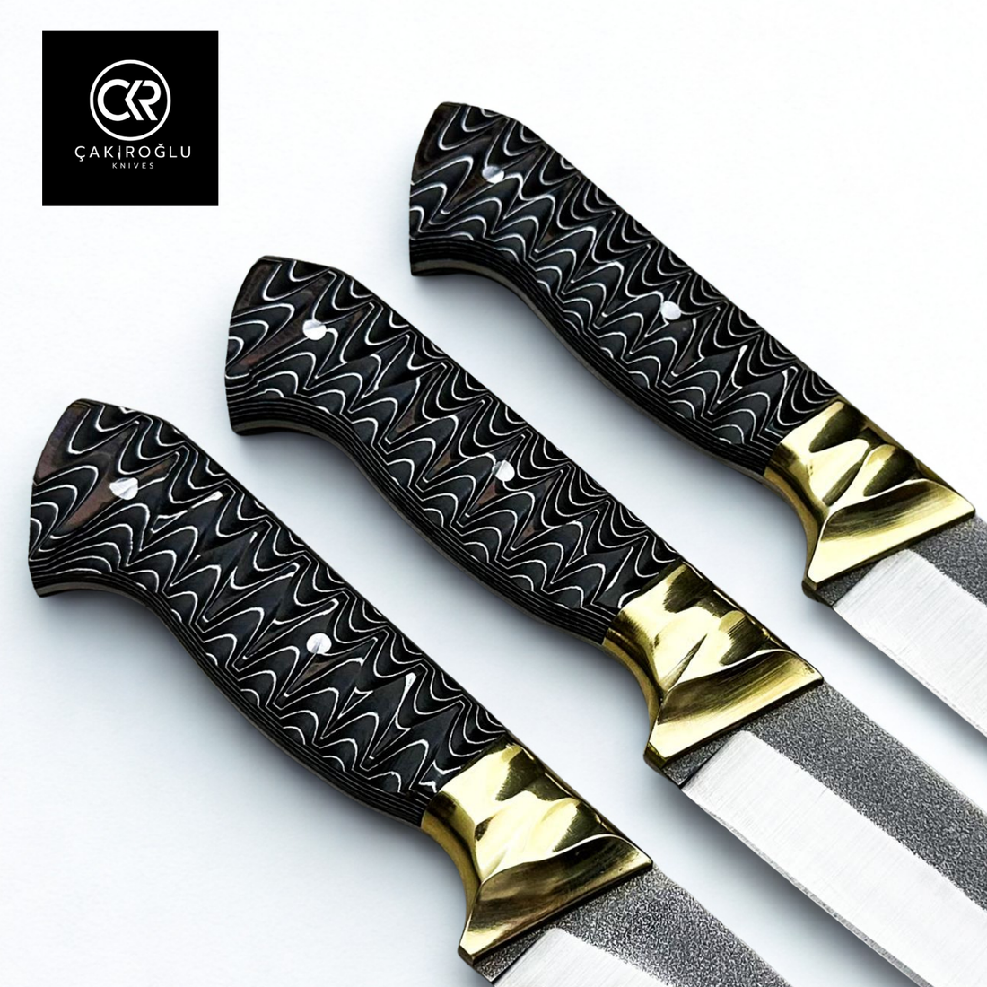 Handcrafted Custom-made VİP Premium 3-Piece Knife Set With Bag