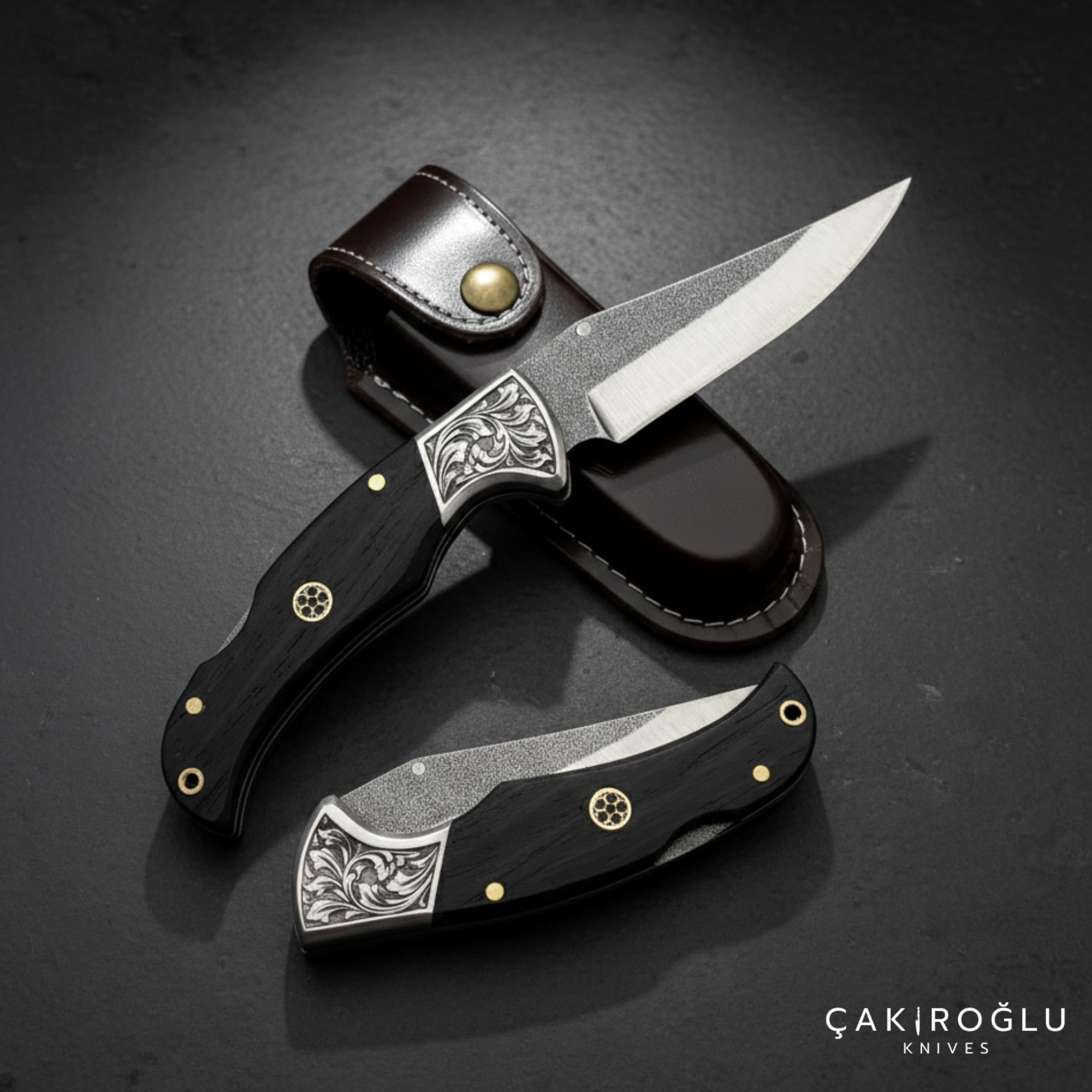 Folding Pocket Knife N690 Steel Handmade EDC Wenge Handle