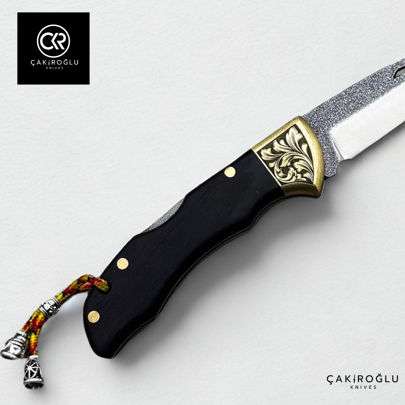 Showy Elite Small Size Handcrafted Custom Folding Knife - N690 Böhler Steel & Engraved Brass Apron