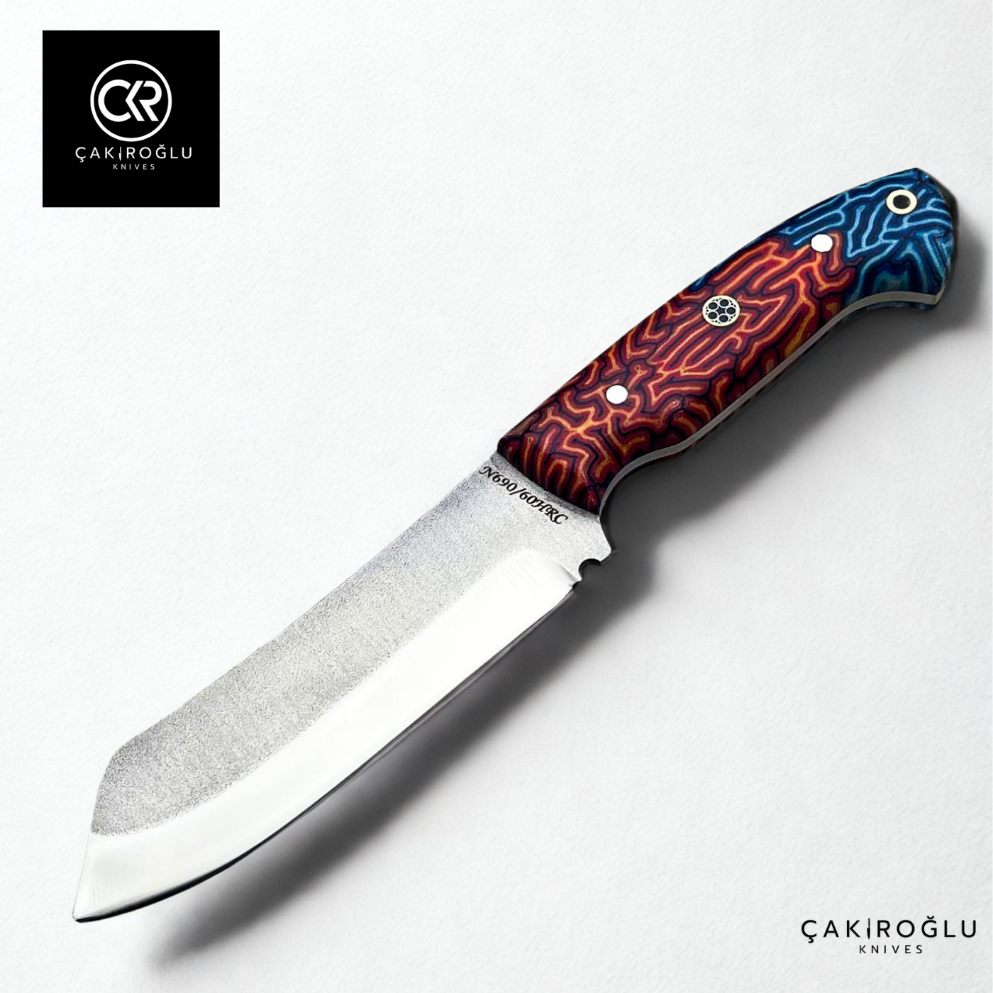 Handcrafted Custom-made Böhler N690 Steel & G-carta Handle Hunting Knife