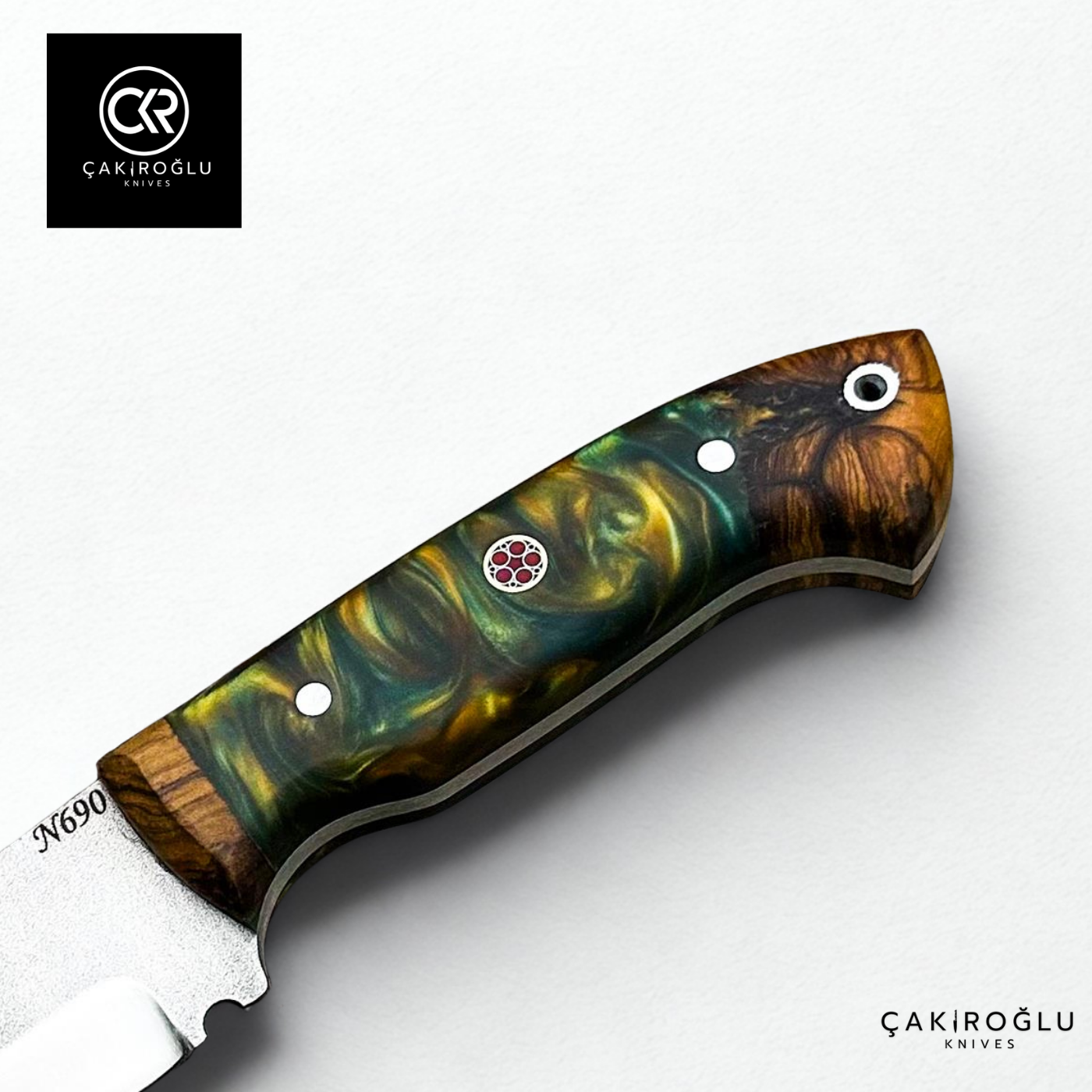 Handcrafted Custom-made Böhler N690 Steel & Epoxy Hybrid Handle Hunting Knife