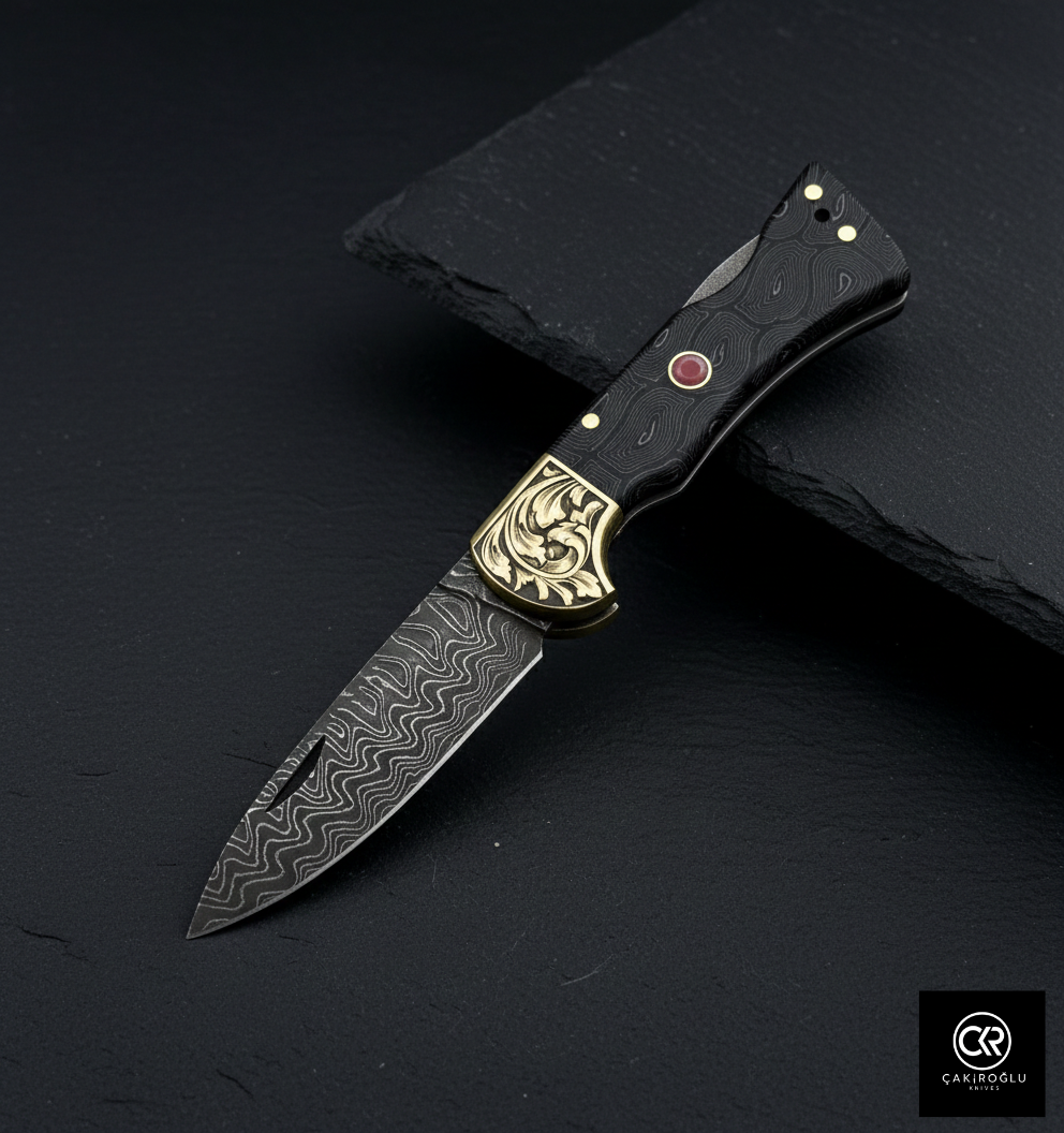Corvus Series - Custom Handcrafted Folding Knife - Limited Edition