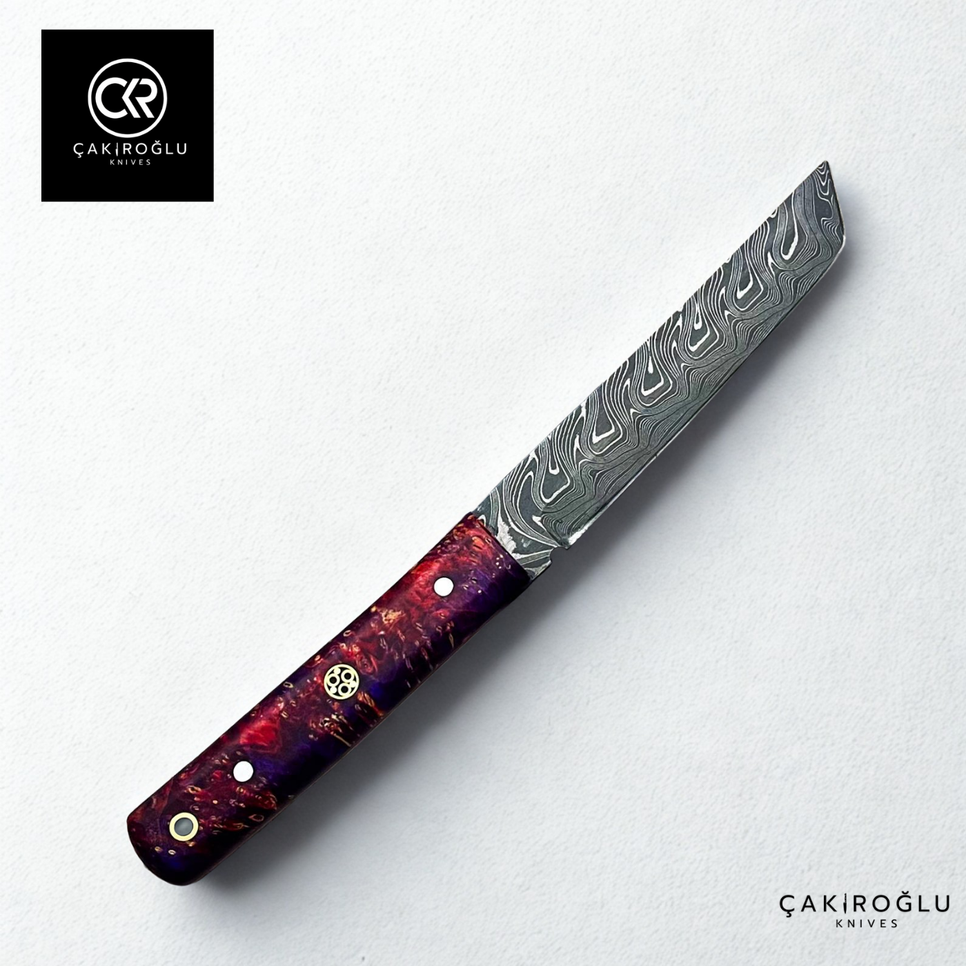 Tanto Kaminari - Handcrafted Custom-made Damascus Steel Tanto Model Hunting Knife