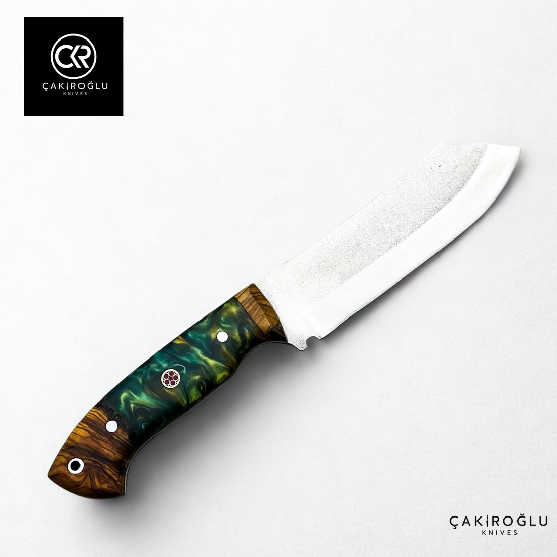 Handcrafted Custom-made Böhler N690 Steel & Epoxy Hybrid Handle Hunting Knife