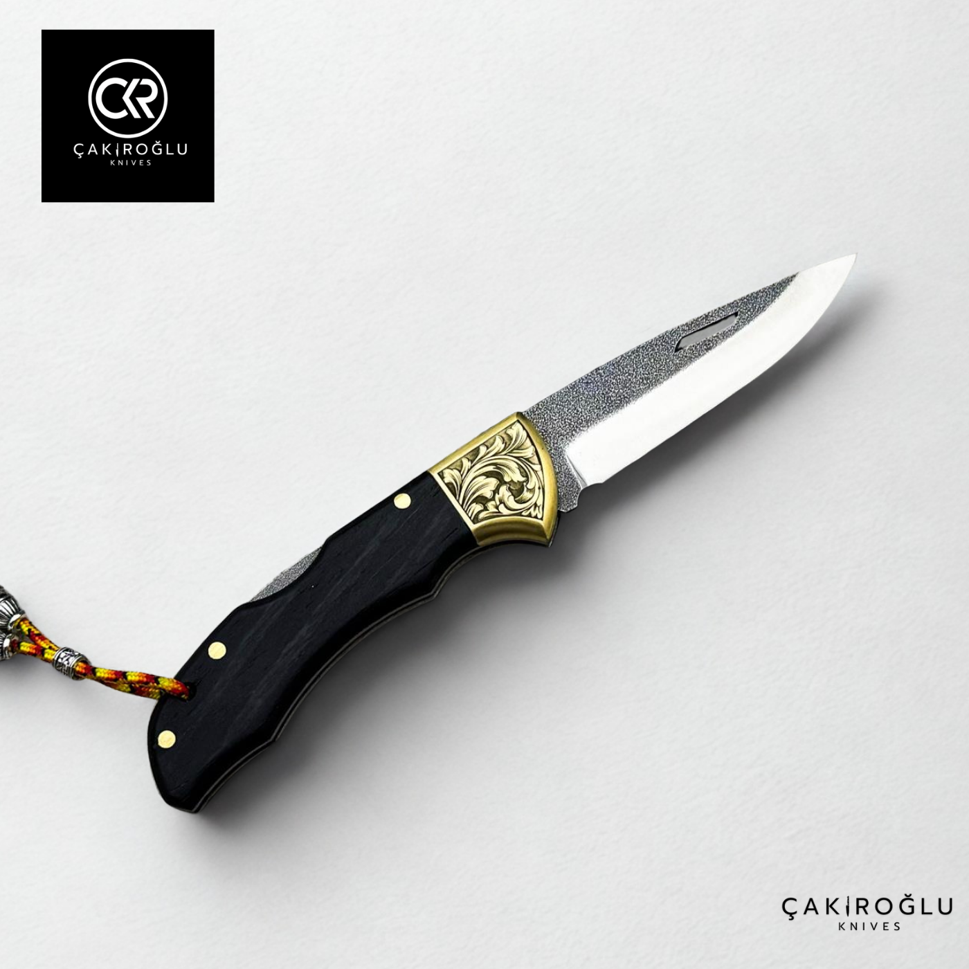 Showy Elite Medium Size Handcrafted Custom Folding Knife - N690 Böhler Steel & Engraved Brass Apron