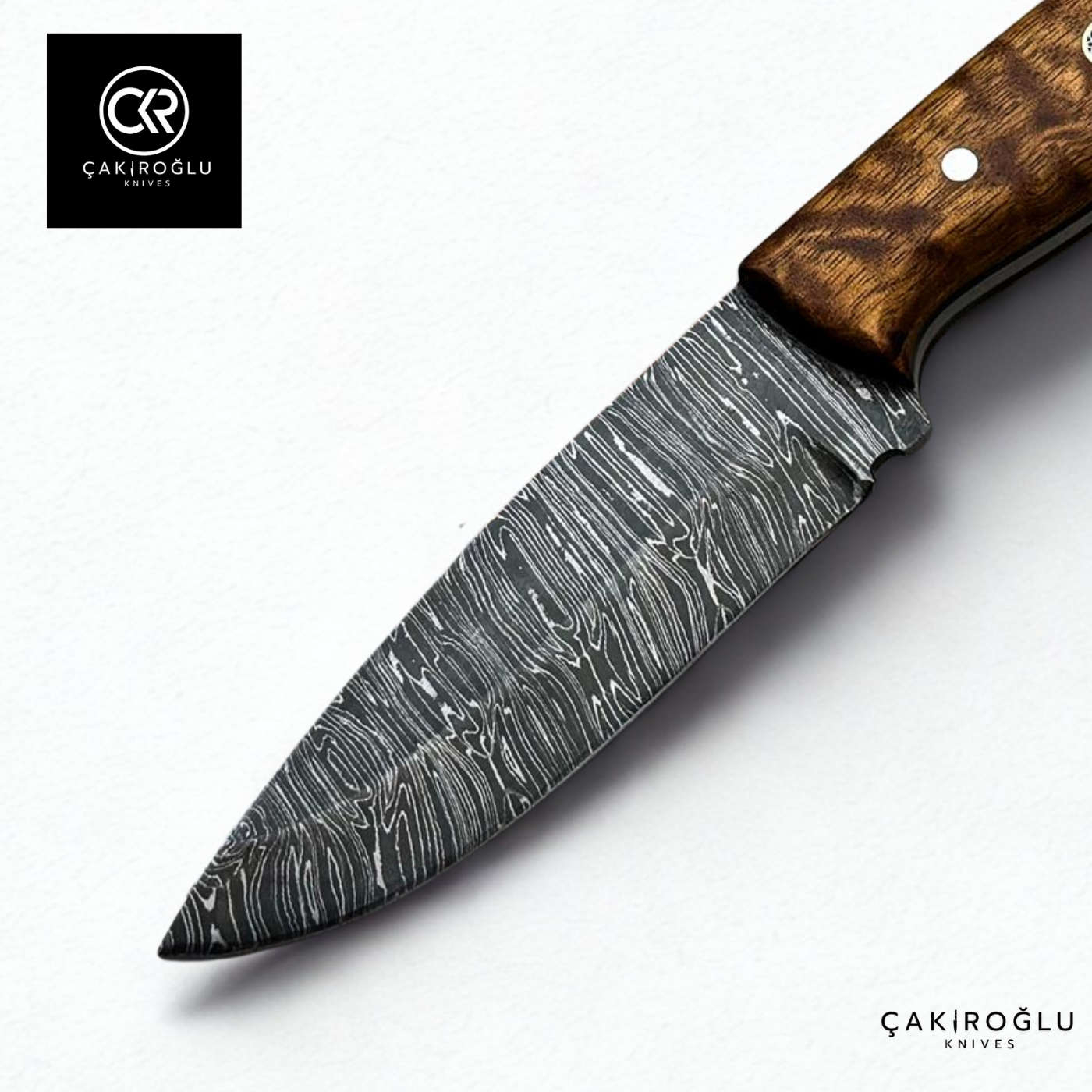 Handcrafted Custom-made Damascus Steel & Stabilized Handle Hunting Knife