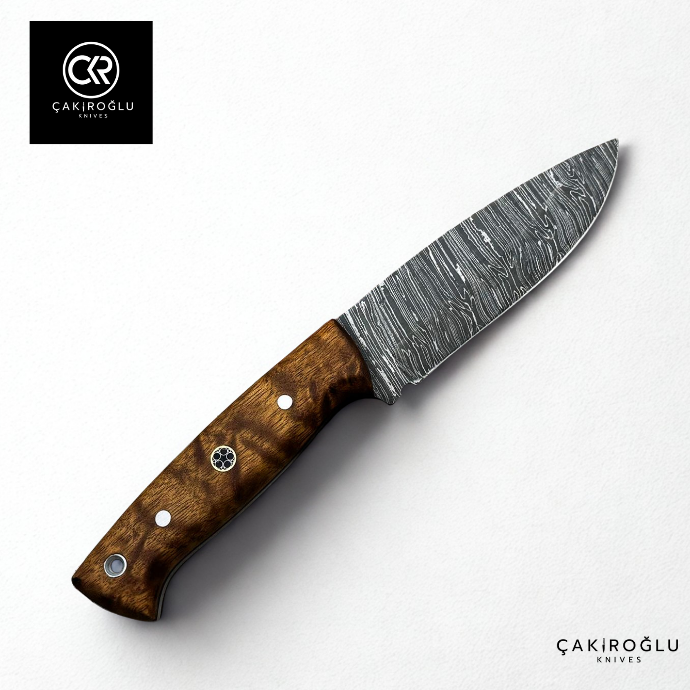 Handcrafted Custom-made Damascus Steel & Stabilized Handle Hunting Knife