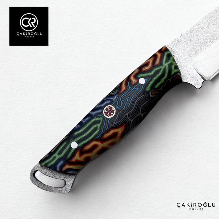 Handcrafted Custom-made Böhler N690 Steel & G-carta Handle Hunting Knife