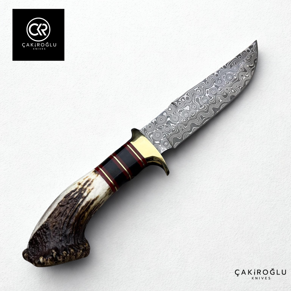 Root Stag - Handcrafted Custom-made Classic Damascus Colletible Knife