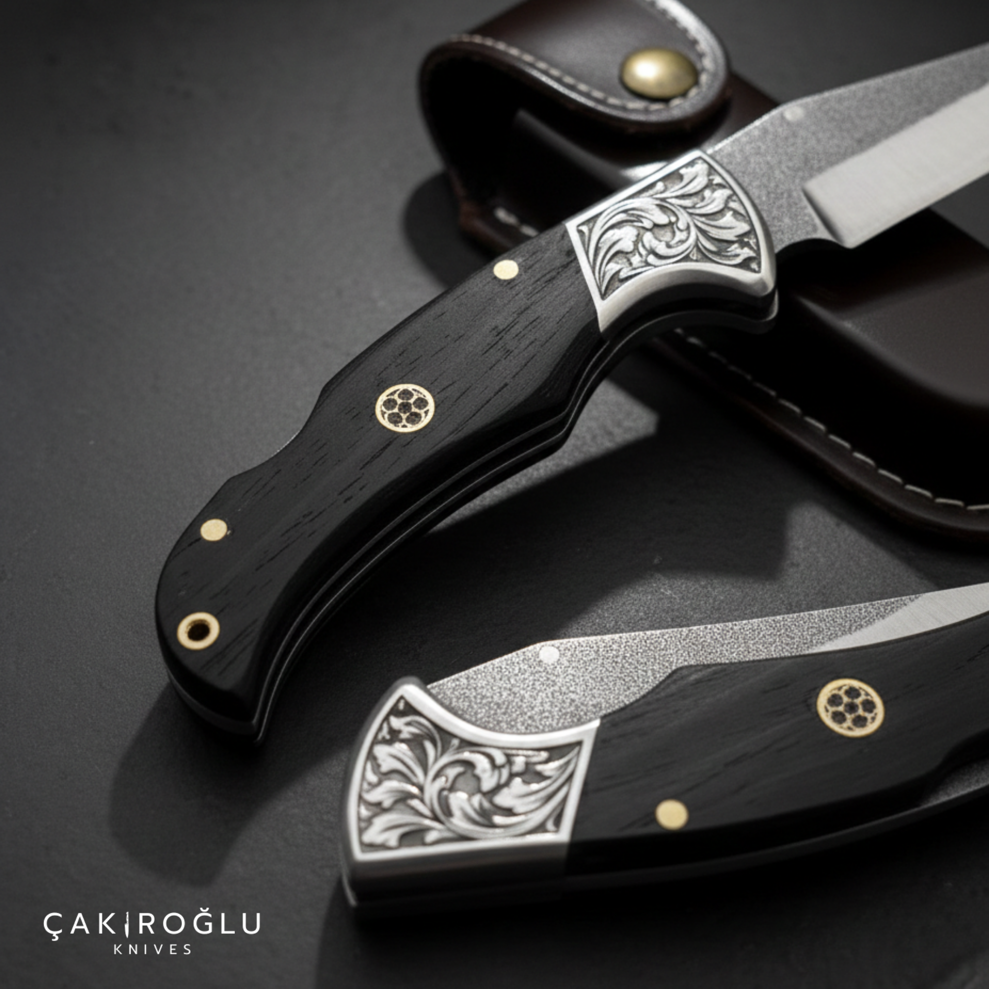 Folding Pocket Knife N690 Steel Handmade EDC Wenge Handle