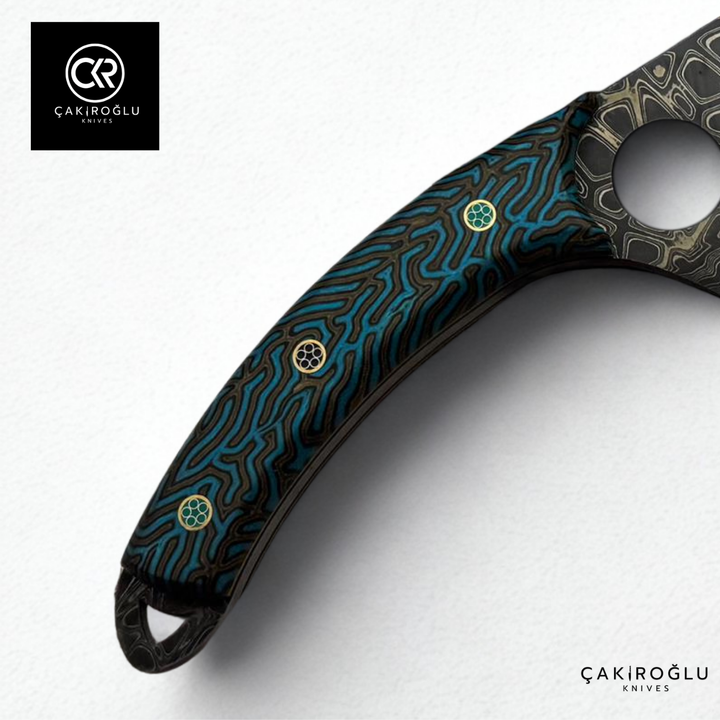 Viking Model Almazan Damascus Camping Knife