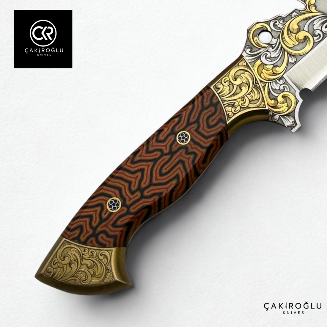 Royal Icons – Moon Star | Limited Collector's Edition N690 Knife with 24K Gold Engraving & G-carta Handle