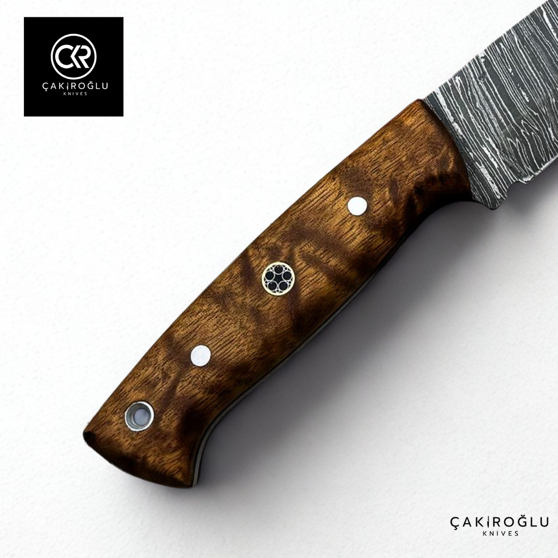 Handcrafted Custom-made Damascus Steel & Stabilized Handle Hunting Knife