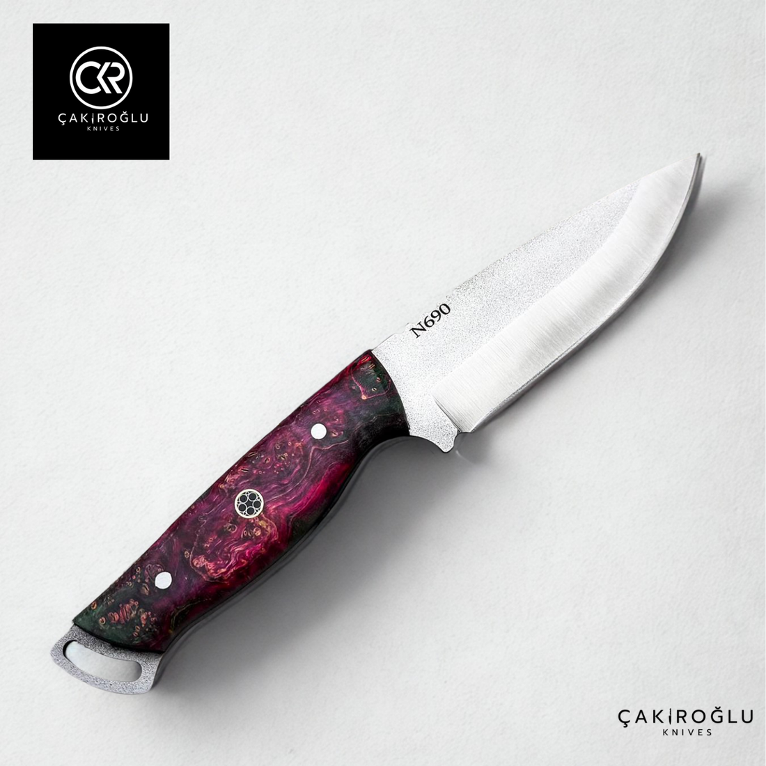 Handcrafted Custom-made Böhler N690 Steel & Stabilized Handle Hunting Knife