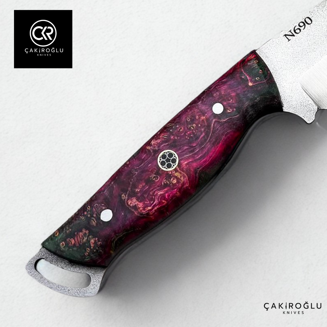 Handcrafted Custom-made Böhler N690 Steel & Stabilized Handle Hunting Knife