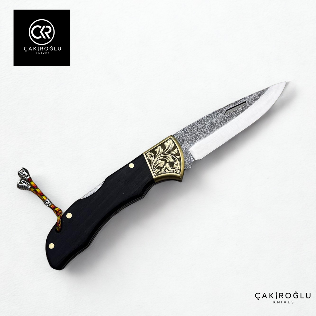 Showy Elite Large Size Handcrafted Custom Folding Knife - N690 Böhler Steel & Engraved Brass Apron