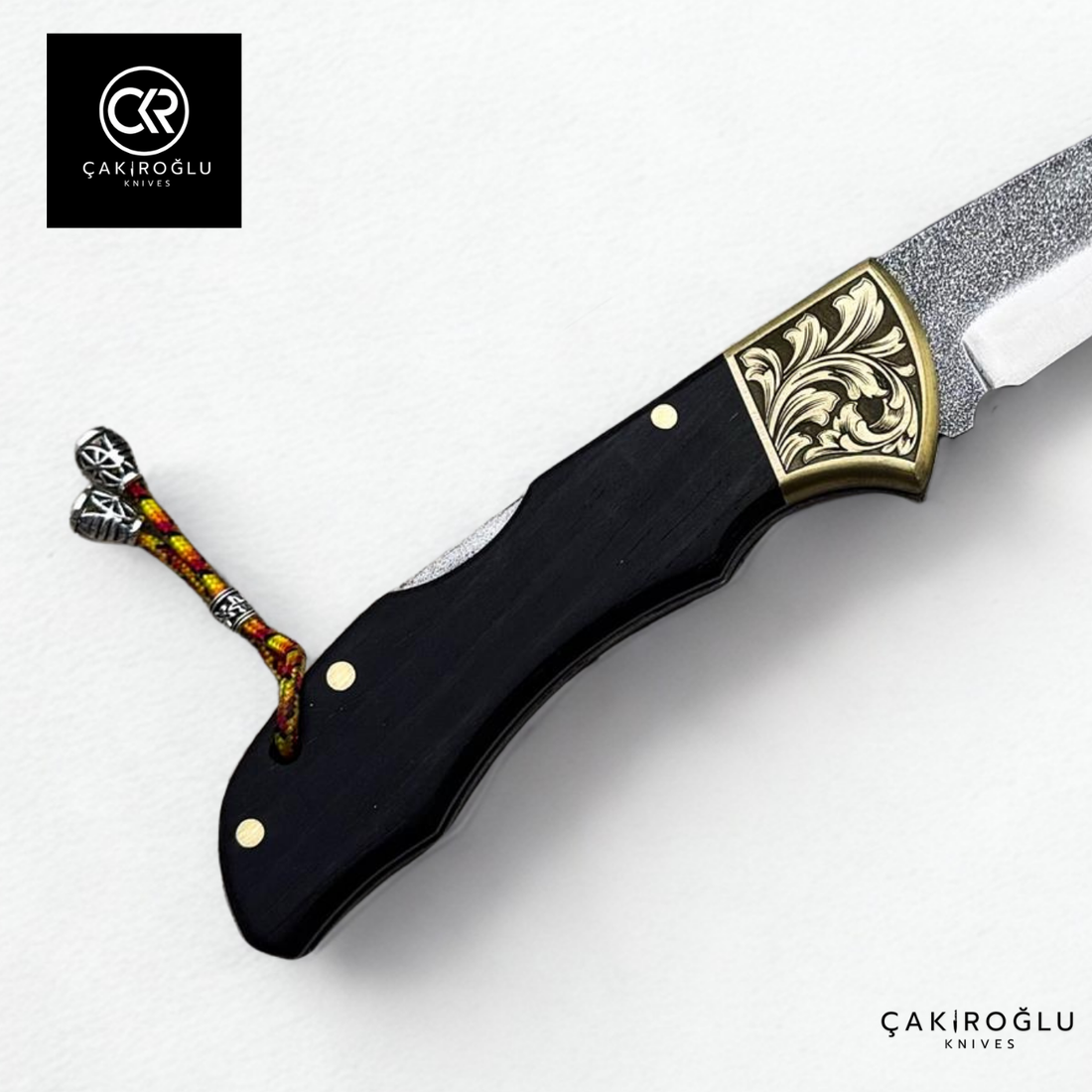 Showy Elite Large Size Handcrafted Custom Folding Knife - N690 Böhler Steel & Engraved Brass Apron