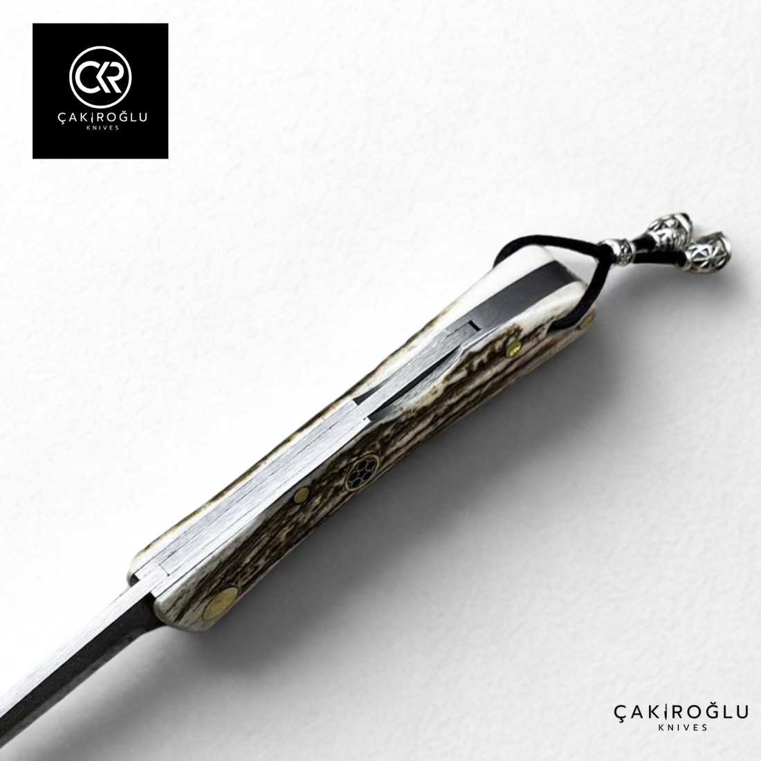 Showy Series Handcrafted Folding Knife - N690 Böhler Stainless Steel & Deer Antler Handle