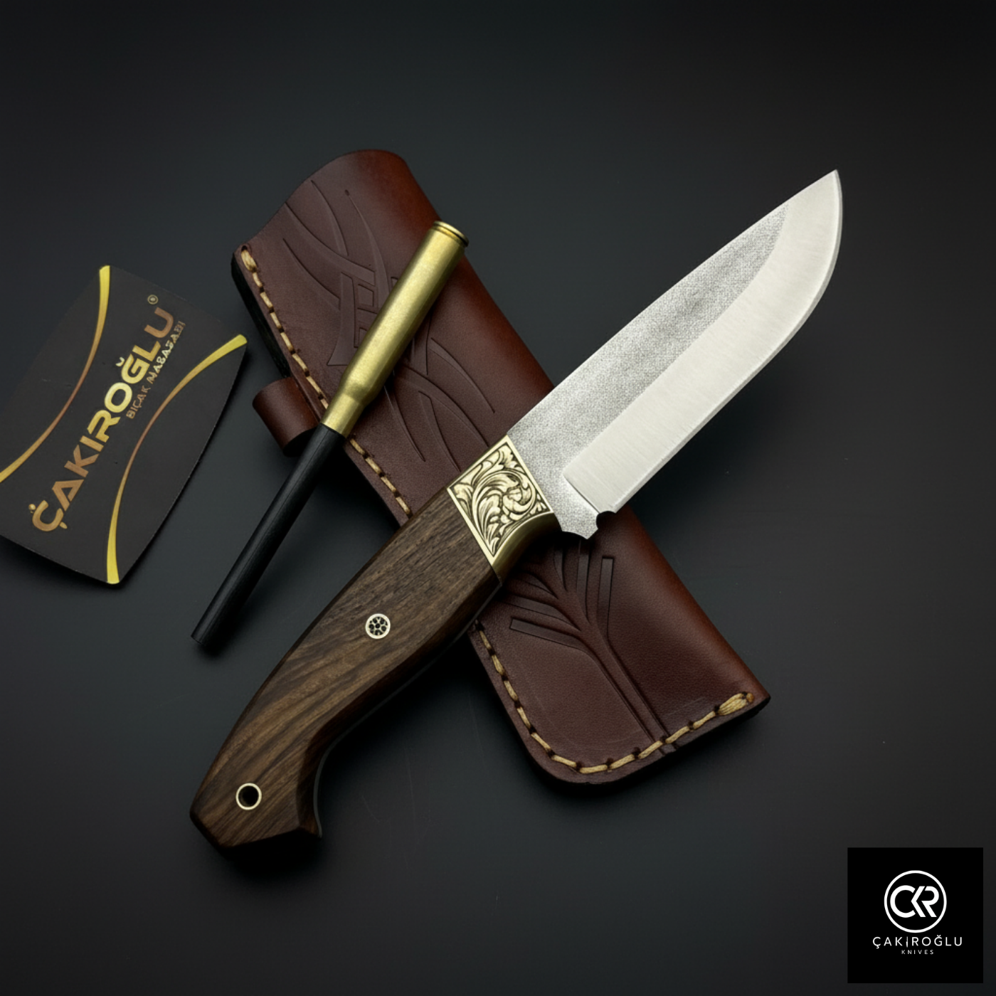 Handcrafted Custom-made Hunting Knife with Magnesium Bar