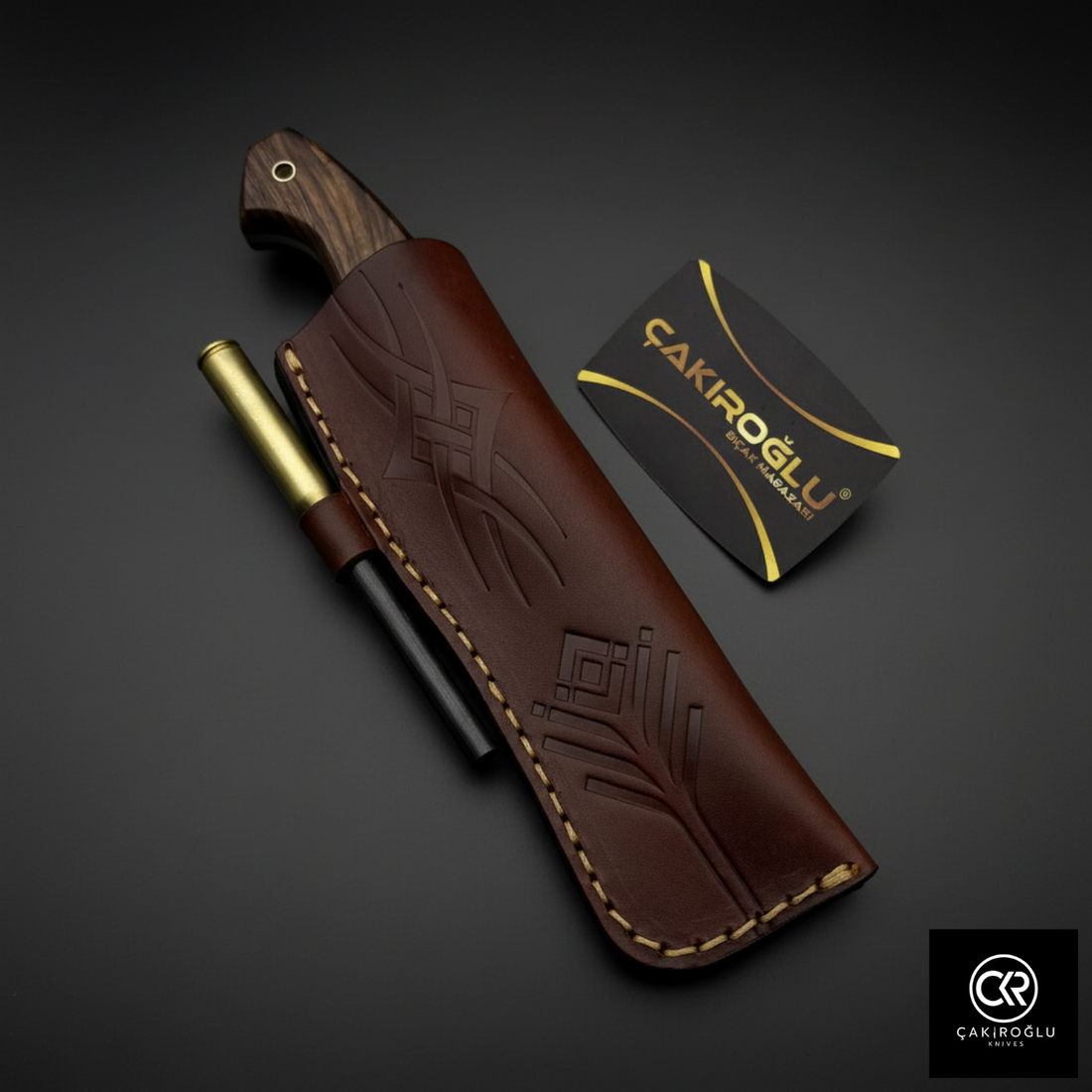 Handcrafted Custom-made Hunting Knife with Magnesium Bar