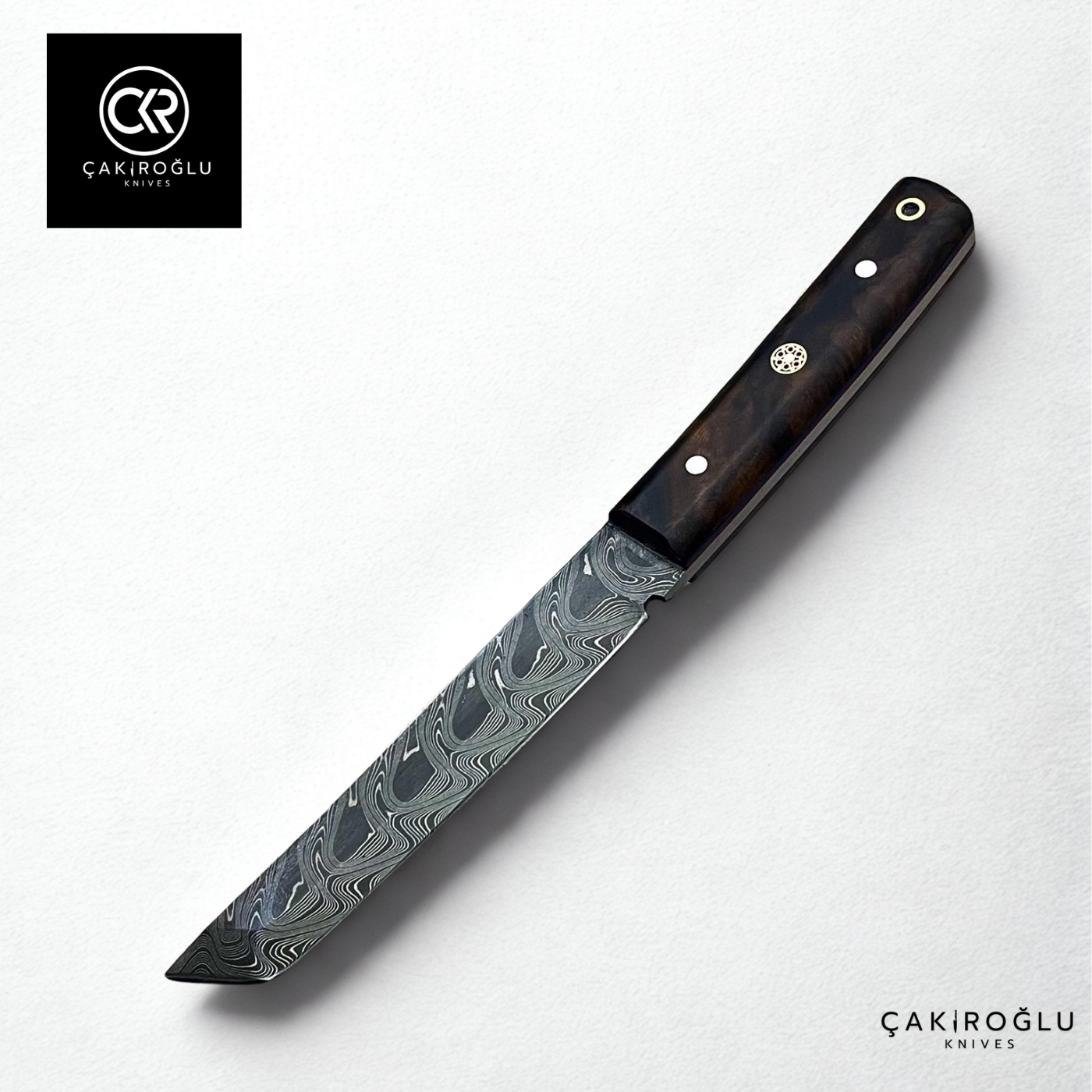 Tanto Kaminari - Handcrafted Custom-made Damascus Steel Tanto Model Hunting Knife