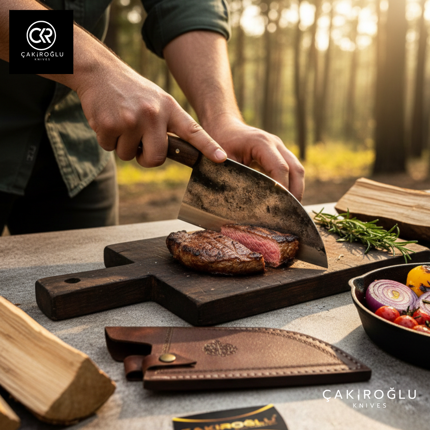 Almazan 110 Handmade Camping Chef Knife - Forged Scissors Steel