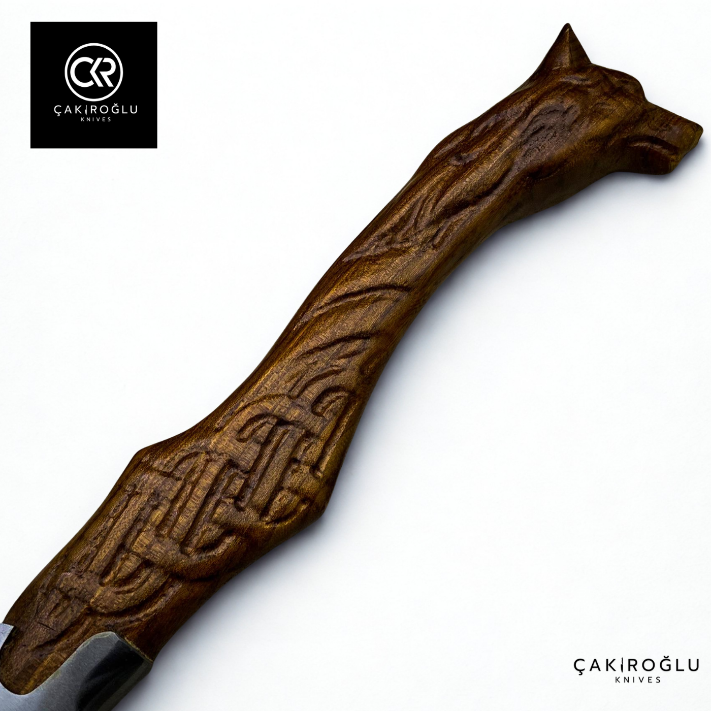 Specially Handworked Wolf Head Design Handmade Camping Axe