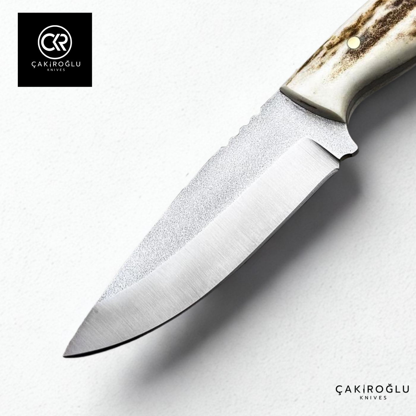 Handcrafted Custom Hunting Knife - N690 Böhler Steel & Deer Antler Handle