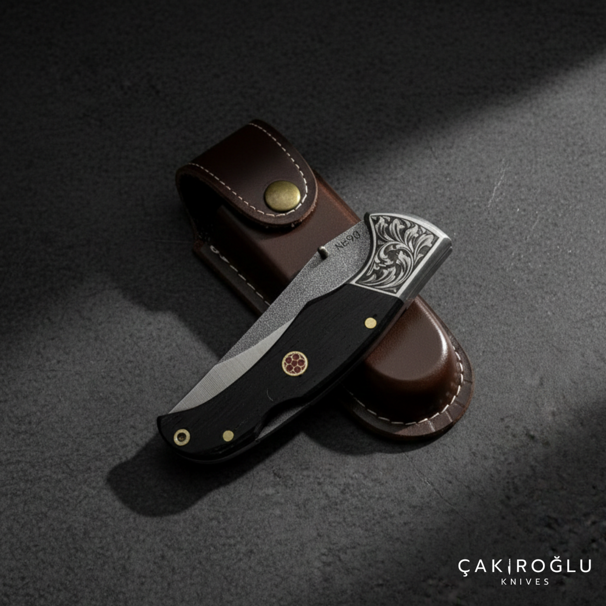 Folding Pocket Knife N690 Steel Handmade EDC Wenge Handle