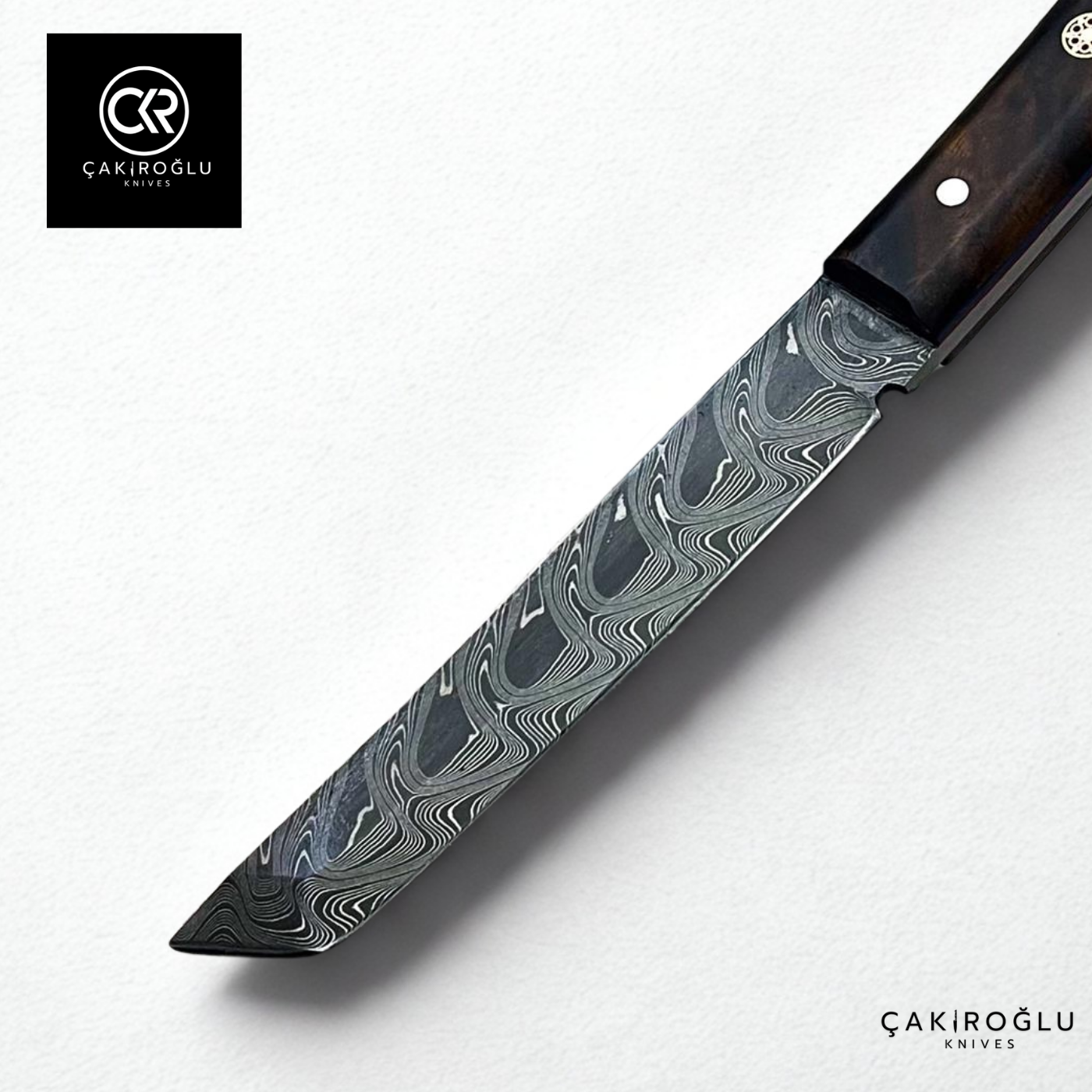 Tanto Kaminari - Handcrafted Custom-made Damascus Steel Tanto Model Hunting Knife