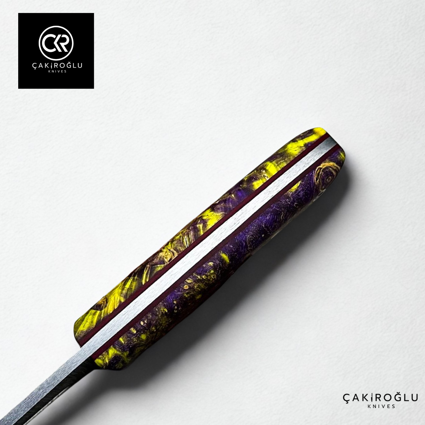 Handcrafted Custom-made Damascus Steel & Stabilized Handle Hunting Knife