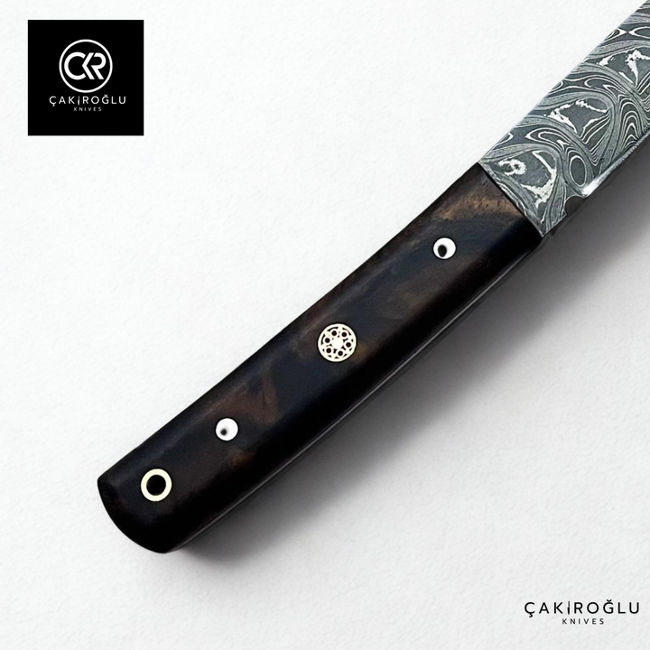 Tanto Kaminari - Handcrafted Custom-made Damascus Steel Tanto Model Hunting Knife