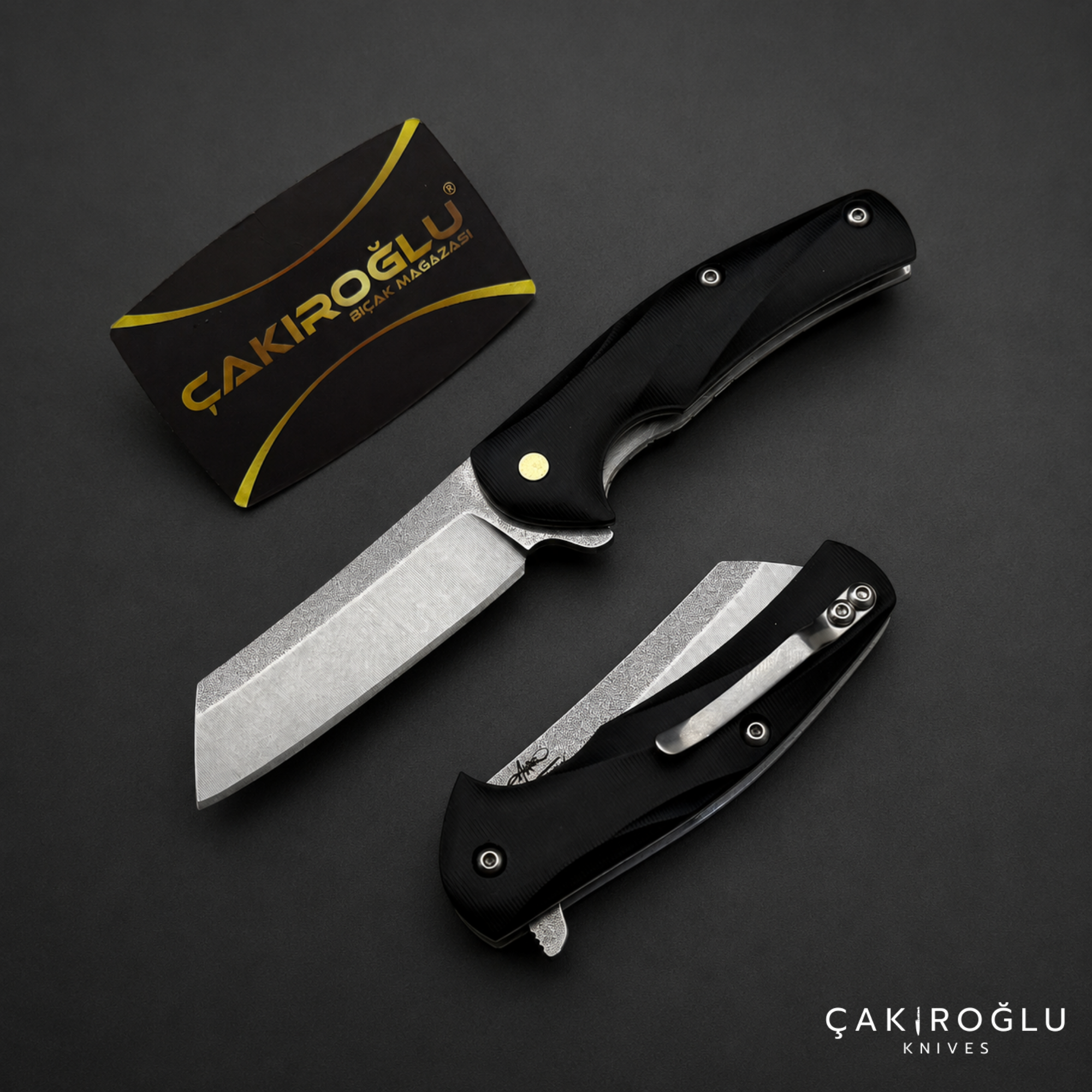 Handmade Stainless Steel Tanto Folding Pocket Knife