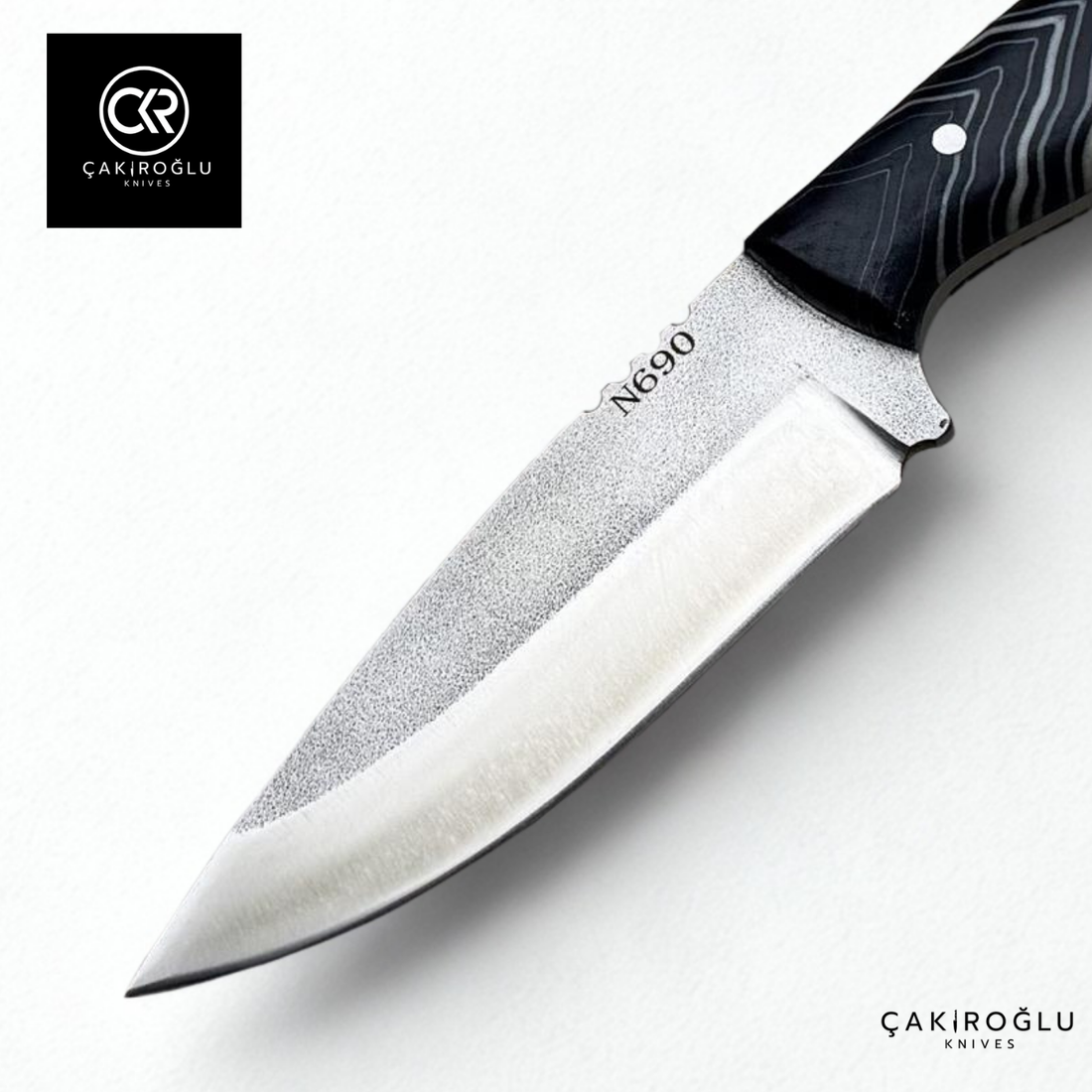 Handcrafted Custom-made Böhler N690 Steel & G-carta Handle Hunting Knife