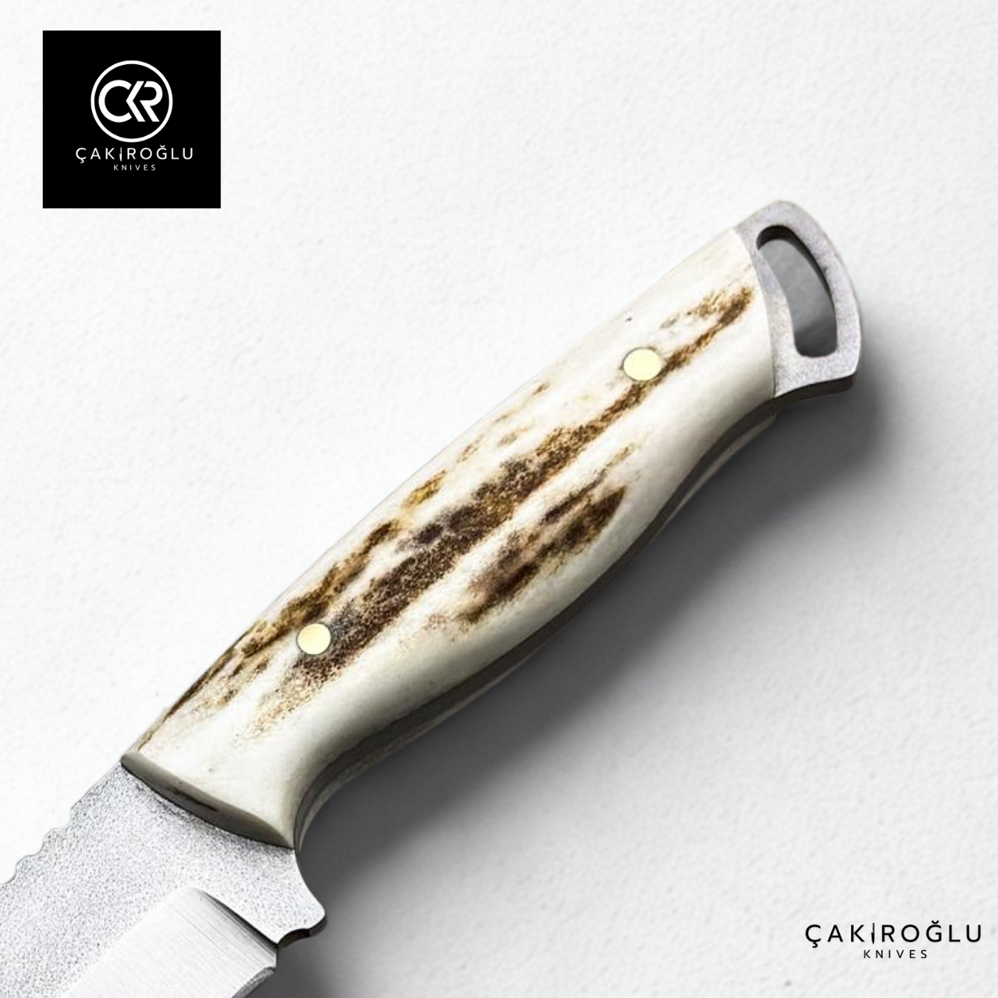 Handcrafted Custom Hunting Knife - N690 Böhler Steel & Deer Antler Handle